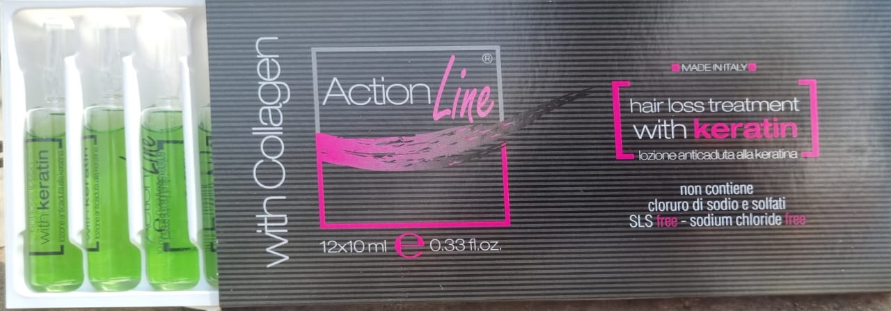 Action Line Hair Loss Treatment with Keratin
